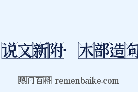 说文新附·木部造句是什么意思的图片